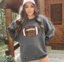 Load image into Gallery viewer, Faux sequins sports sweatshirt
