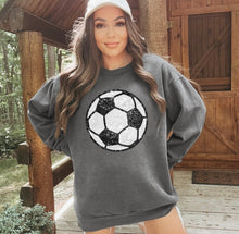 Load image into Gallery viewer, Faux sequins sports sweatshirt
