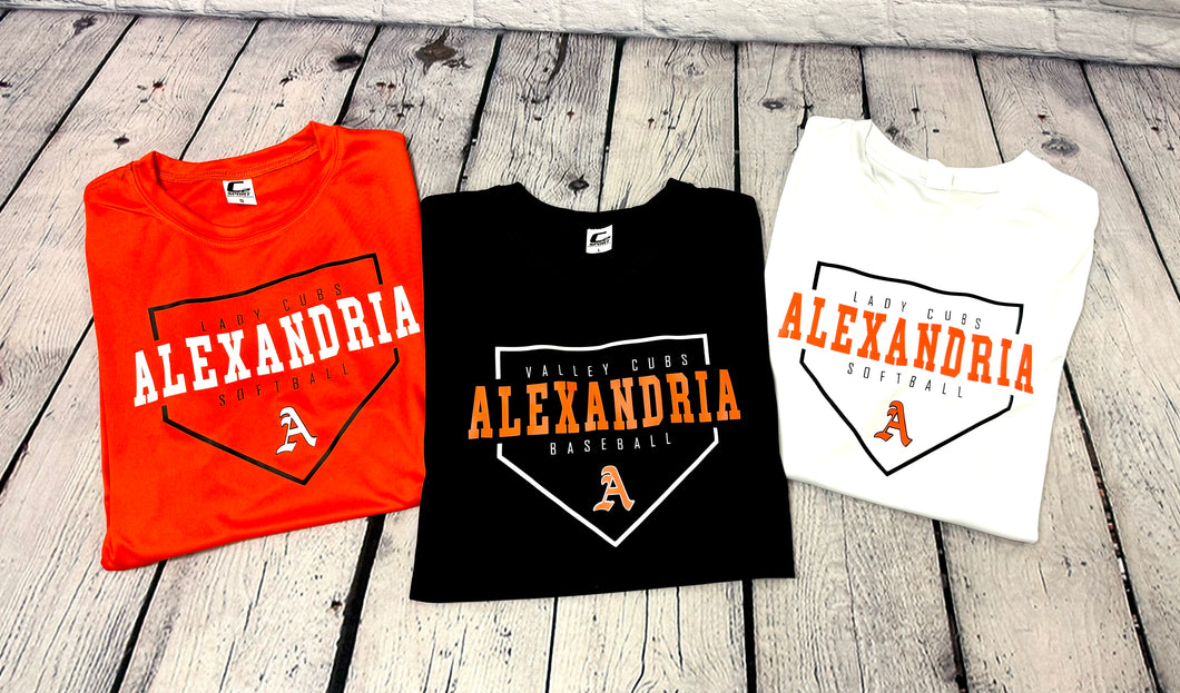 Alexandria Valley Cubs Softball dry fit t-shirt or hoodie