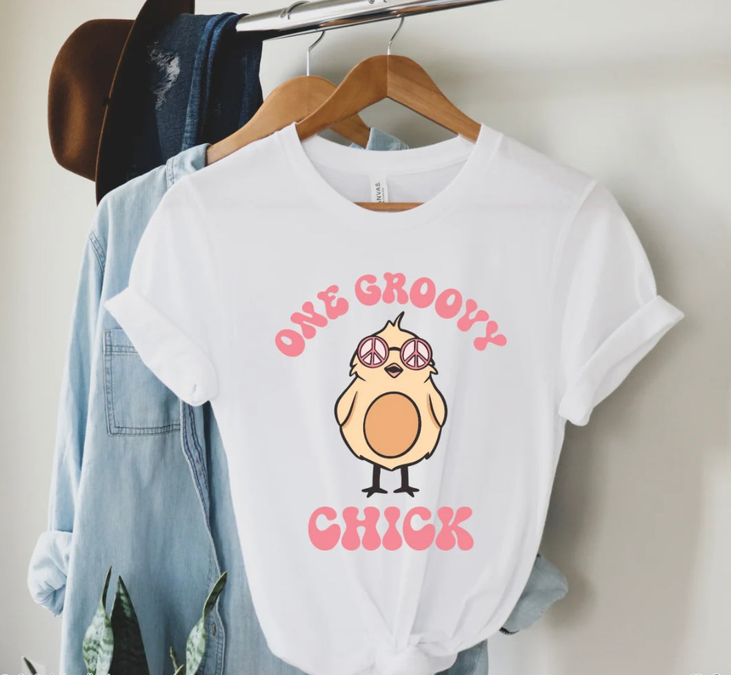 One Groovy Chick Comfort Colors T-Shirt