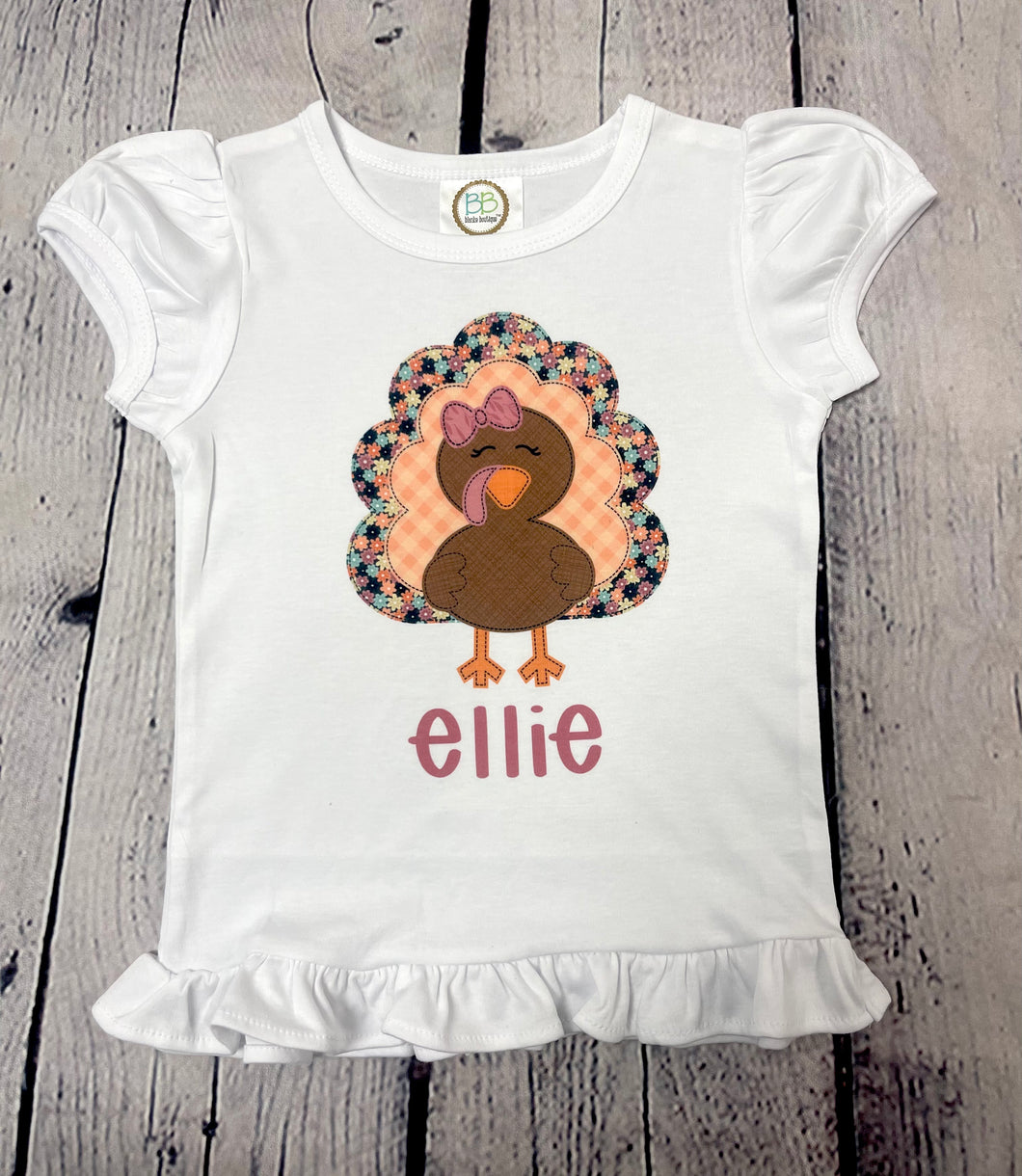 Girl Turkey Shirt with name