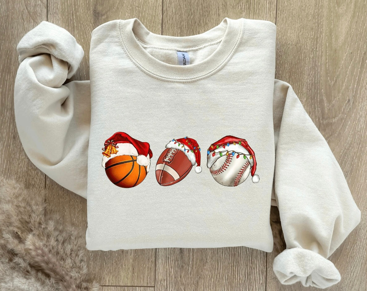 Christmas Sports Balls T-Shirt or Sweatshirt