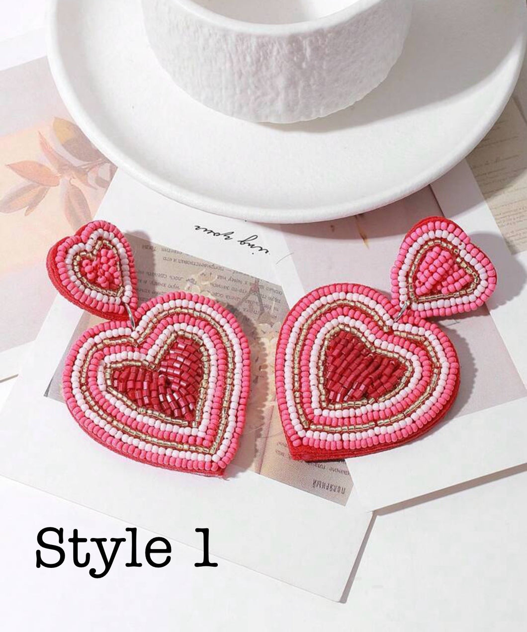 Beaded Valentine’s Day Earrings