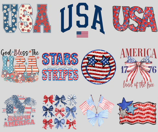 Adult $10/$12 patriotic shirts, ash gray shirts