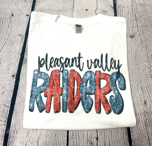 Pleasant Valley Raiders faux sequins T-Shirt