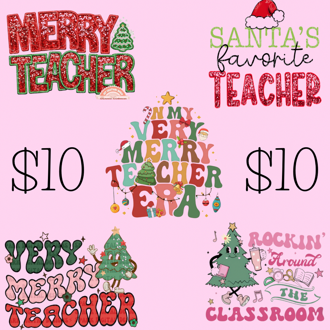 $10 Christmas Teacher Shirts