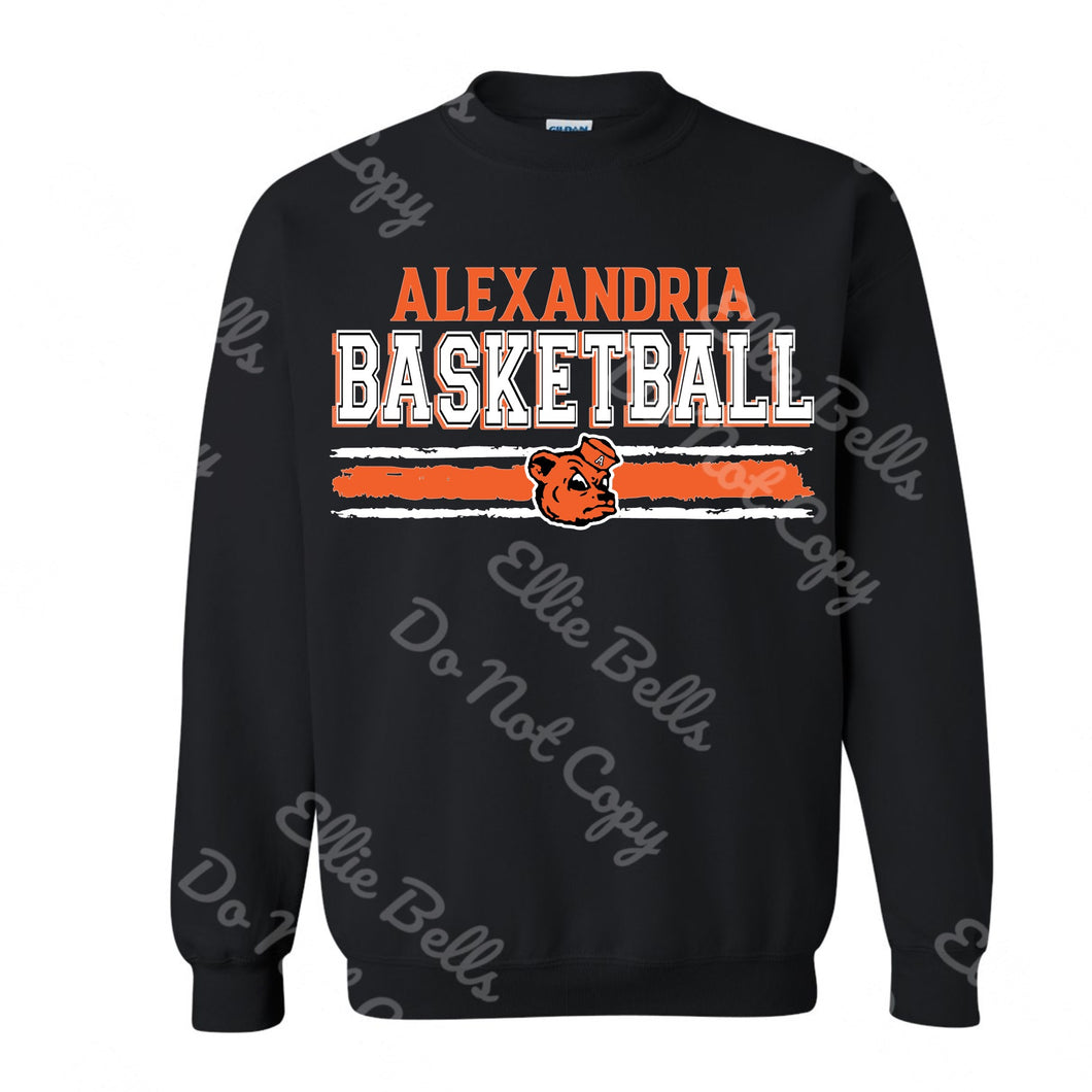 Alexandria Basketball T-Shirt or Sweatshirt, Black