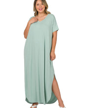 Load image into Gallery viewer, V Neck Short Sleeve Maxi Dress
