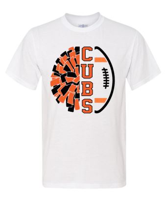 Cubs Football and Pom Pom T-Shirt