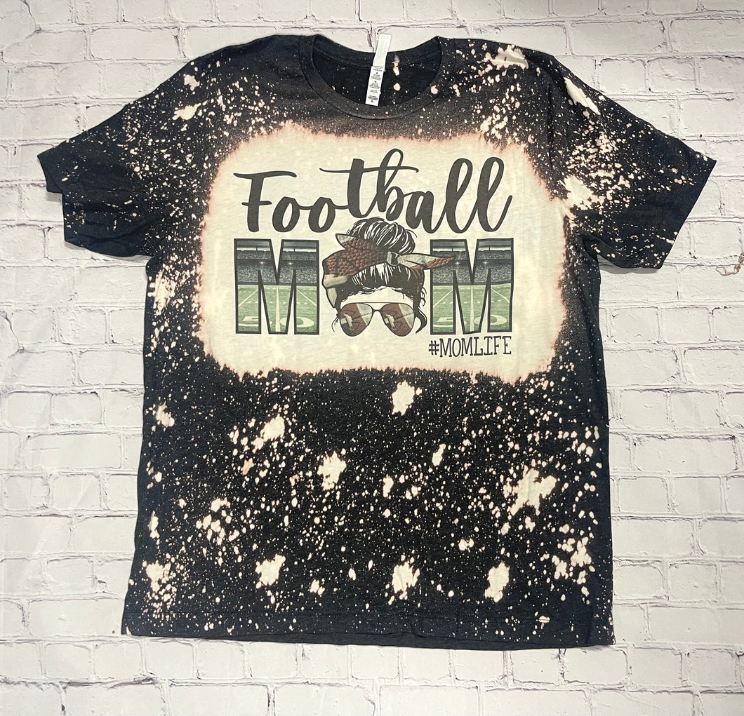Football Mom Bleached T-Shirt OR Sweatshirt