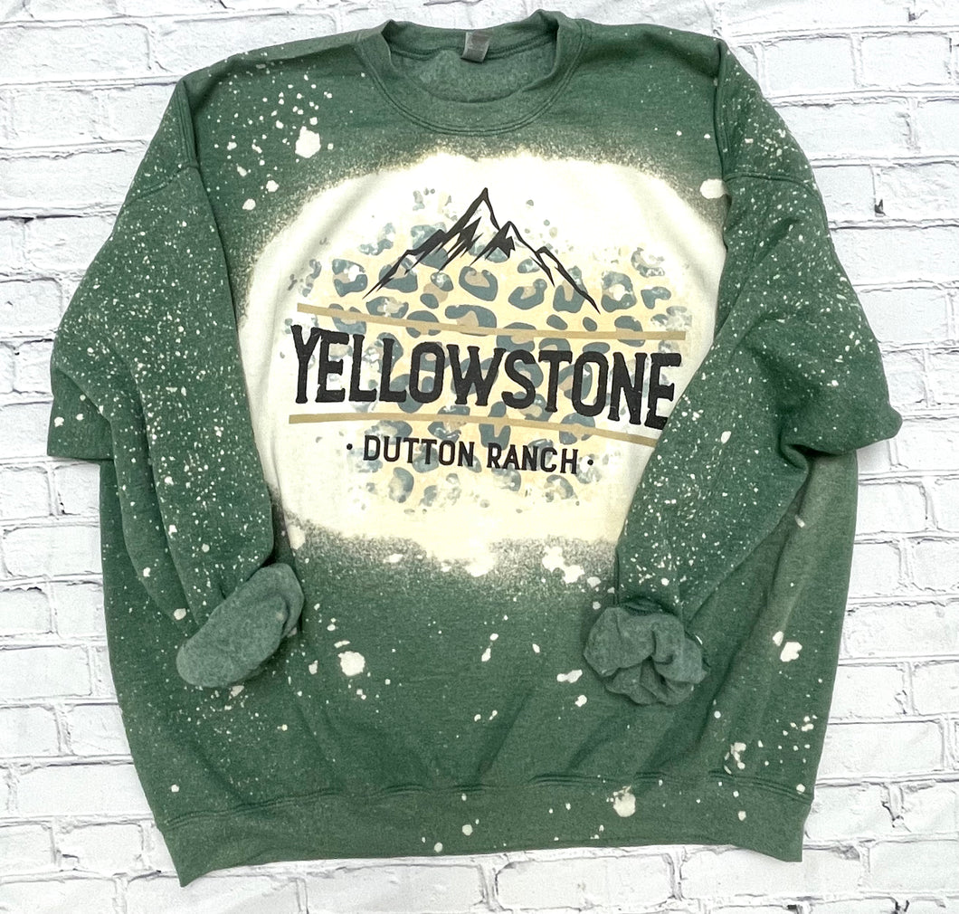 Bleached Green Yellowstone sweatshirt