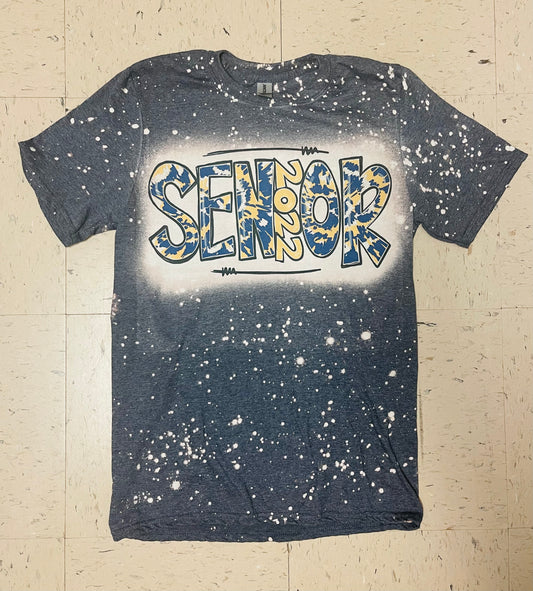 Navy and Gold Bleached Senior Shirt