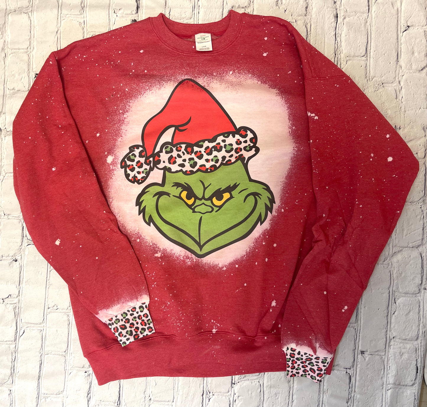 Bleached Grinch Sweatshirt or T-Shirt