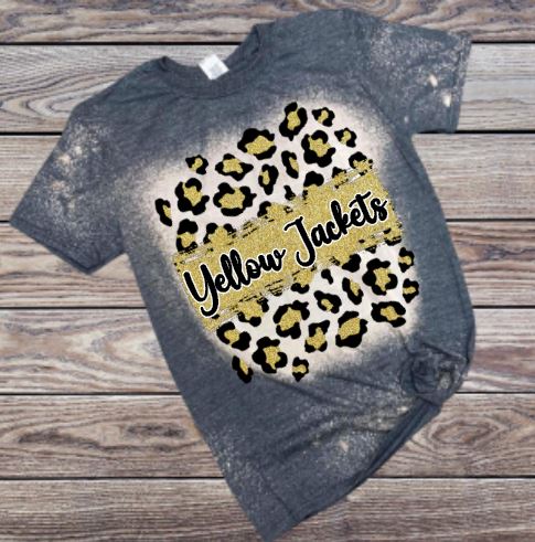 Bleached Yellow Jackets Cheetah Shirt