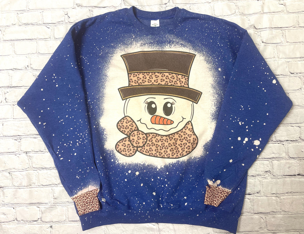 Bleached Snowman Sweatshirt or T-Shirt