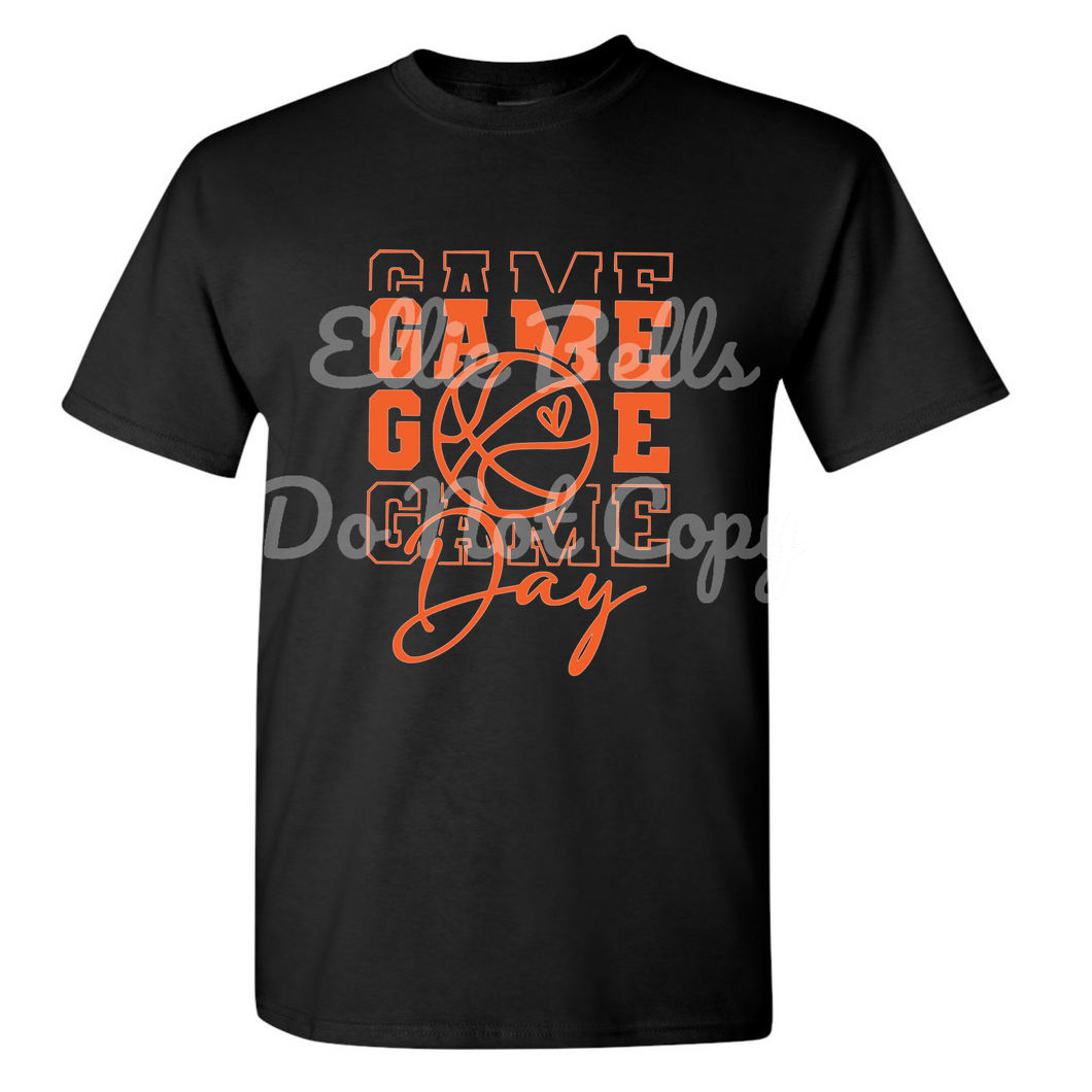 Basketball Game Day Orange or Black T-Shirt or Sweatshirt