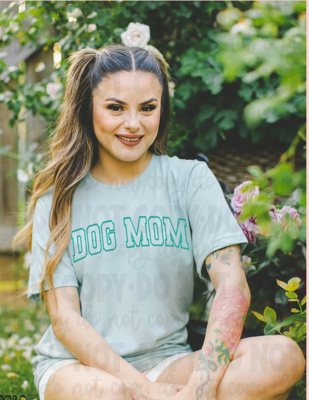 Dog Mom Puff Print Comfort Colors T-Shirt