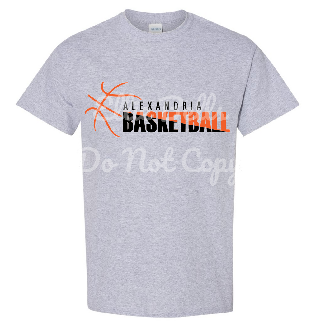 Alexandria Basketball Gray T-Shirt or Sweatshirt
