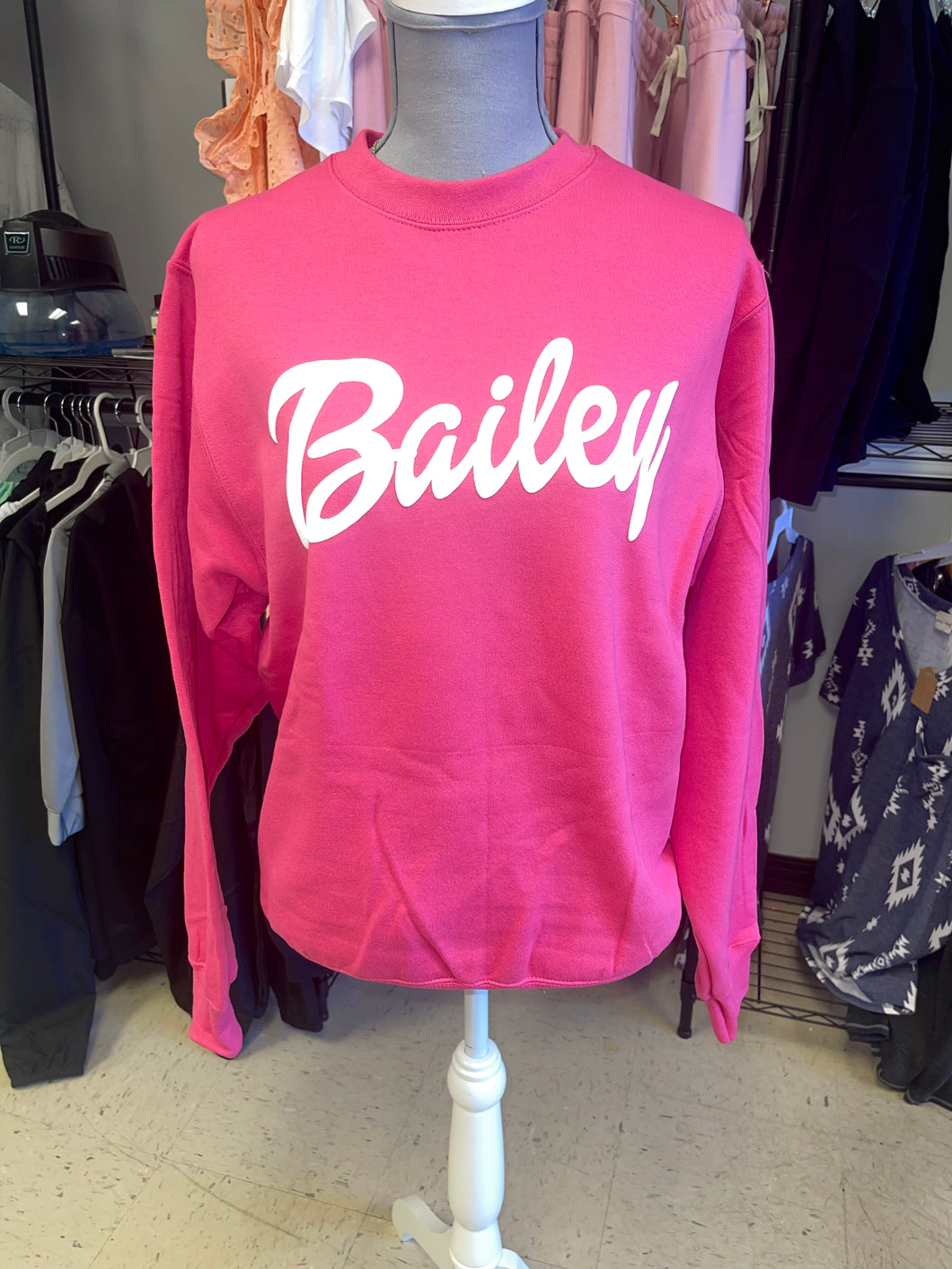 Barbie inspired puff sweatshirt
