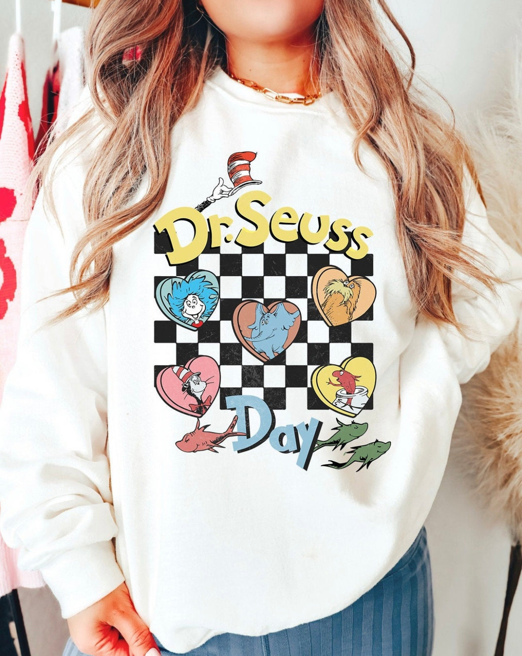 Dr. Seuss Day Checkered T-Shirt